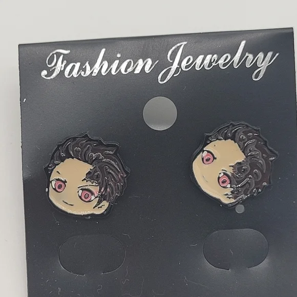 New Japan Anime Demon Slayer Stud Earring set of 3 - Picture 4 of 5